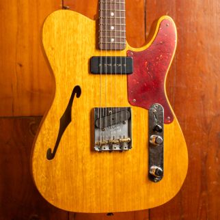Fender CS #113 Limited Edition P90 Korina Telecaster Journeyman Relic RW, Aged Amber Natural