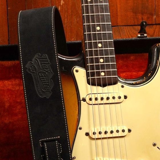 Max Guitar Fatstrap 20th Anniversary Fat Strap Black Suede 