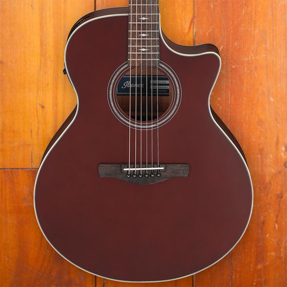 Ibanez AE100 Burgundy Flat