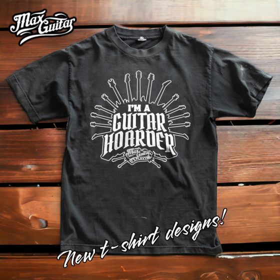 Max Guitar "I'm A Guitar Hoarder" Shirt, Grijs, L