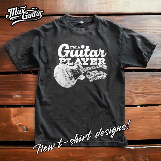 Max Guitar "I'm A Guitar Player"- Les Paul Shirt, Grijs, XL