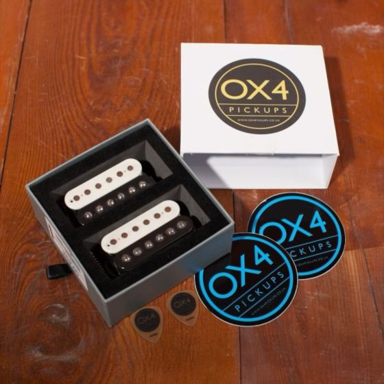 OX4 Humbucker Set Low Output, Aged, Zebra