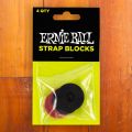 Ernie Ball Strap Blocks - Black and Red (Pack of 4)