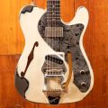 James Trussart Deluxe Steelcaster HB Bigsby Cream on Black Roses