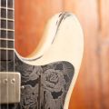 James Trussart Deluxe Steelcaster HB Bigsby Cream on Black Roses