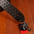 Fender 2,5" Leather Punched Holes Strap Black