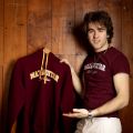 Max Guitar Varsity Hoodie, Bordeaux, Size XL