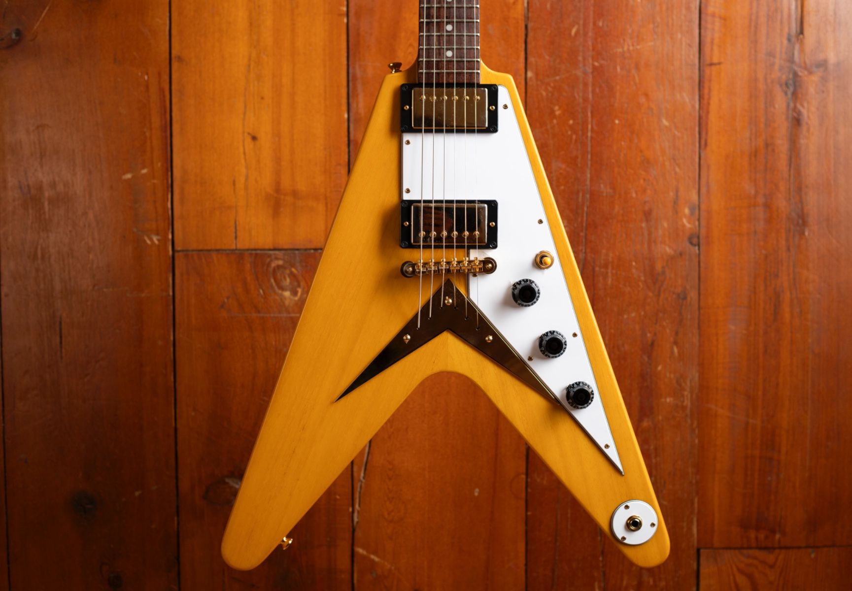 Epiphone コリーナV Epiphone Flying V Korina – Elektrische Gitaar | Max Guitar