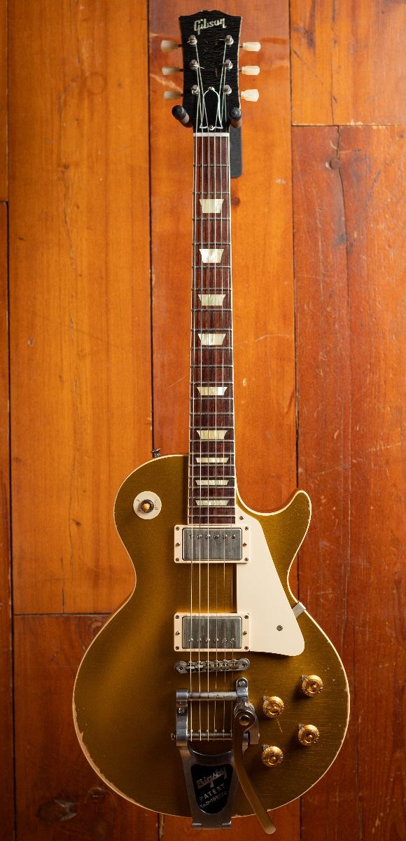 Gibson CS Les Paul 1957 Goldtop Bigsby Aged 2014 – Electr