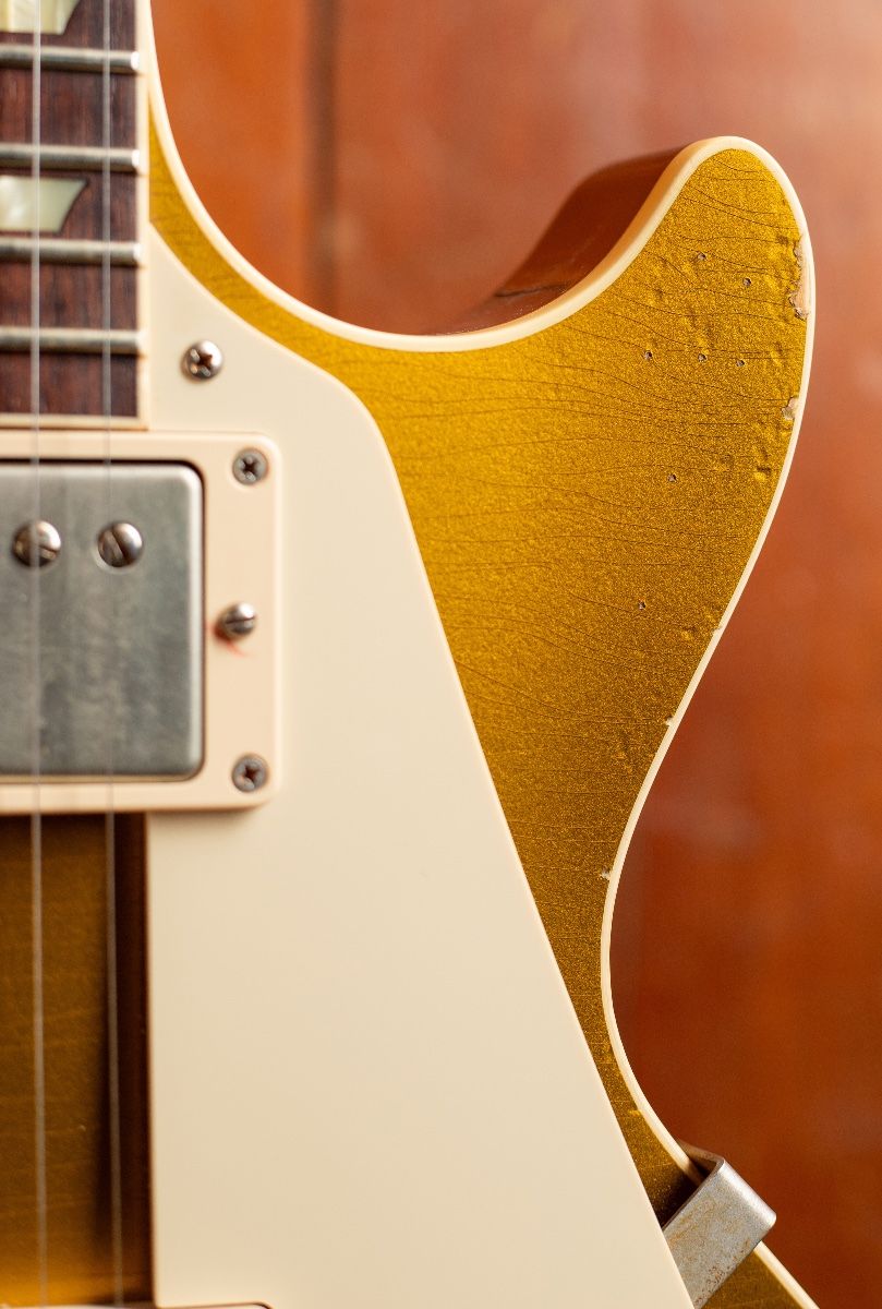 Gibson CS Les Paul 1957 Goldtop Bigsby Aged 2014 – Electr