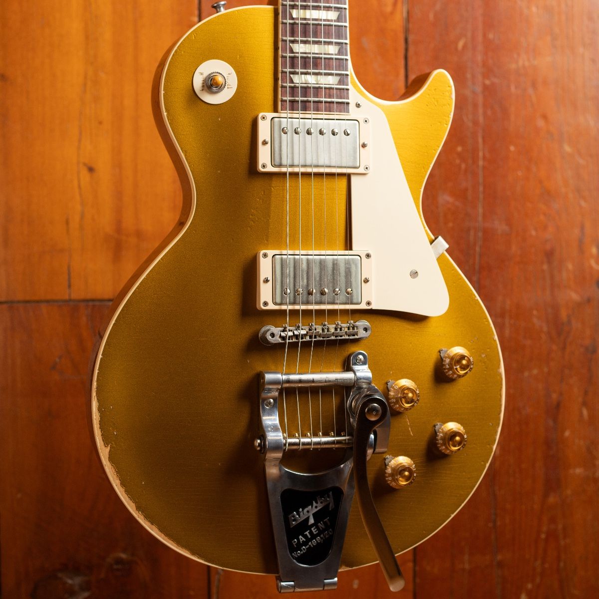 Gibson CS Les Paul 1957 Goldtop Bigsby Aged 2014 – Electr