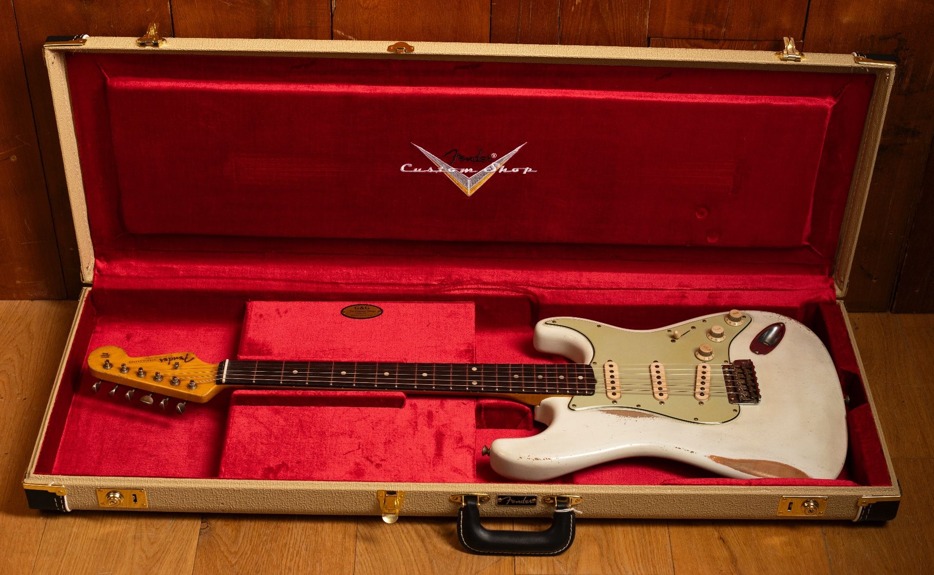 Fender CS 1959 Stratocaster Relic Olympic White - Masterbuilt Andy
