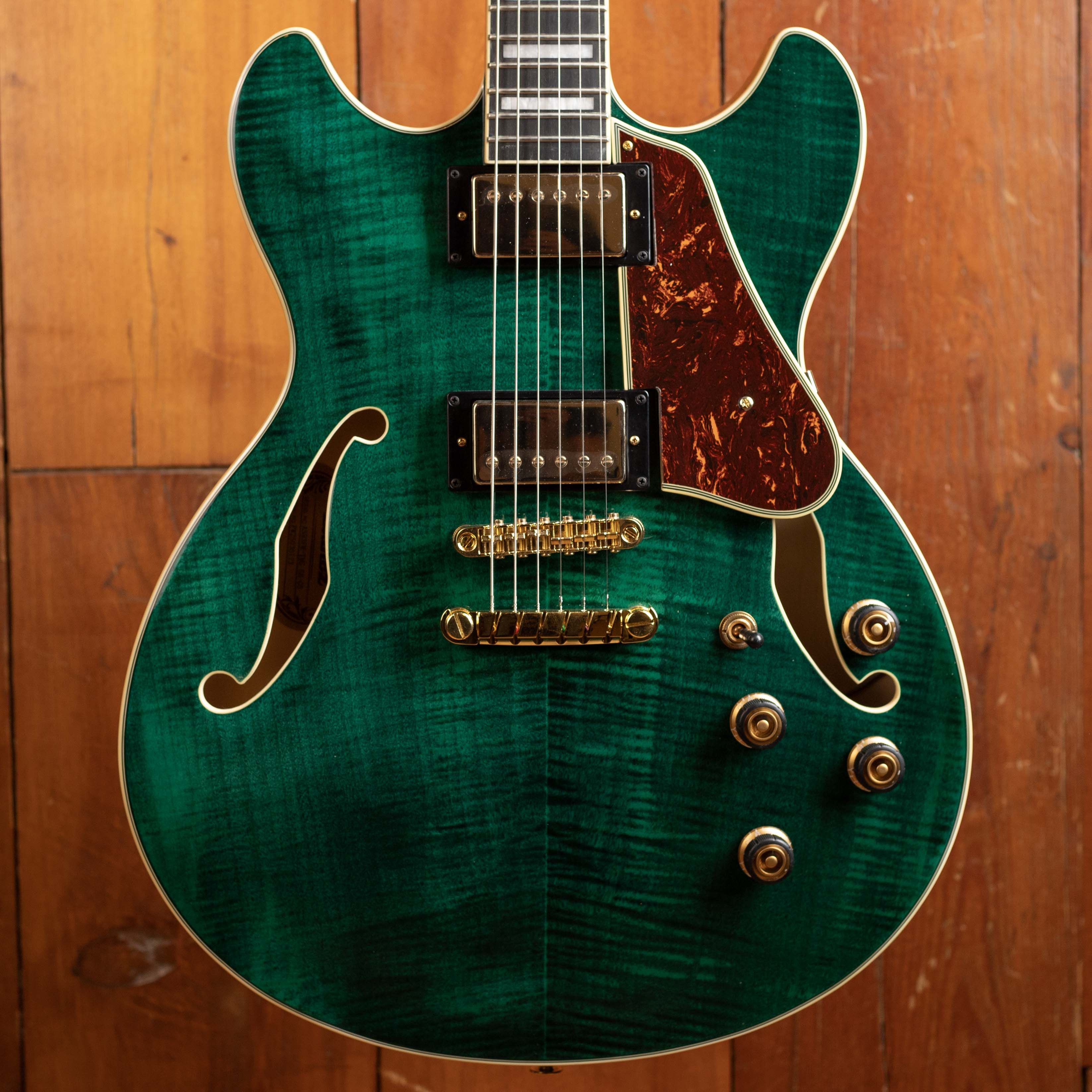 Ibanez AS93FM Transparent Moss Green – Electric Guitar | Max Guitar