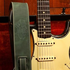 Max Guitar Fatstrap 20th Anniversary Green Greased Leather Strap
