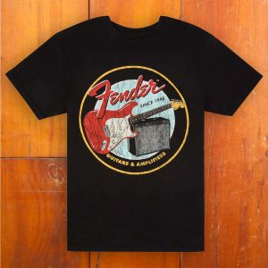 Fender 1946 Guitars & Amplifiers T-Shirt, Vintage Black, Size XL