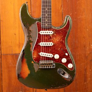 Fender CS  Dale Wilson Masterbuilt 1962 Strat Heavy relic Cadillac Green over 3 Tone Sunburst 