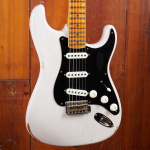 Fender CS Ancho Poblano Stratocaster, Relic, Opaque White Blonde