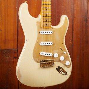 Fender CS LTD 1955 BT Stratocaster, Gold Hardware, Relic, Aged Honey Blonde