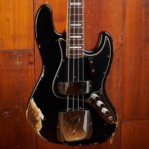 Fender CS Jazz Bass Heavy Relic All Black