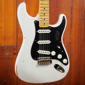 Fender CS Ancho Poblano Stratocaster Relic Olympic White Blonde