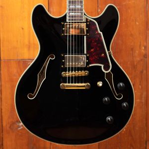 D'Angelico Excel DC Stopbar Solid Black