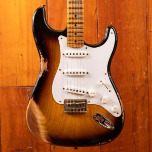 Fender CS #35 Limited Edition 1954 Hardtail Stratocaster Heavy Relic MN, Super Faded Aged 2-Color Sunburst