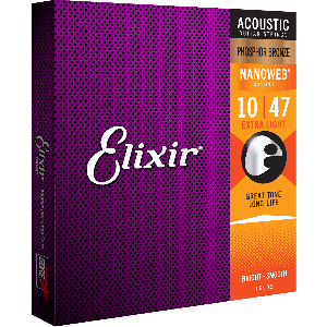 Elixir 10-47 Acoustic Extra Light Phosphor Bronze Nanoweb