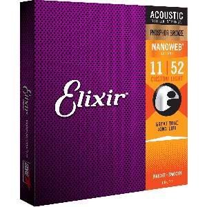 Elixir 11-52 Acoustic Custom Light Phosphor Bronze Nanoweb