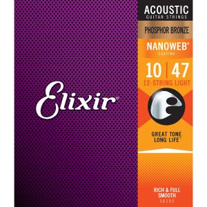 Elixir 10-47 | 12-String |Acoustic Light Phosphor Bronze Nanoweb