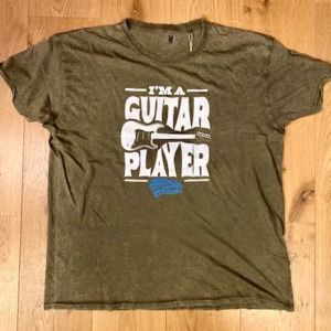 Max Guitar I'm A Guitar Player Strat Shirt, Olive, M