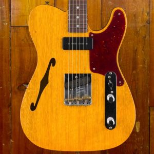 Fender CS #113 Limited Edition P90 Korina Telecaster Journeyman Relic RW, Aged Amber Natural