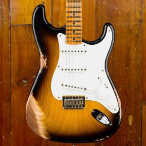 Fender CS #35 Limited Edition 1954 Hardtail Stratocaster Heavy Relic MN, Super Faded Aged 2-Color Sunburst