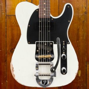 Fender CS #328 Limited Edition 1960 Telecaster Bigsby Relic RW, Aged Olympic White