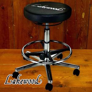 Lakewood Stool, Faux Leather - Black